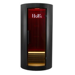 Sauna Moon Infrar&oslash;d Rund 1 plads Sort Holls